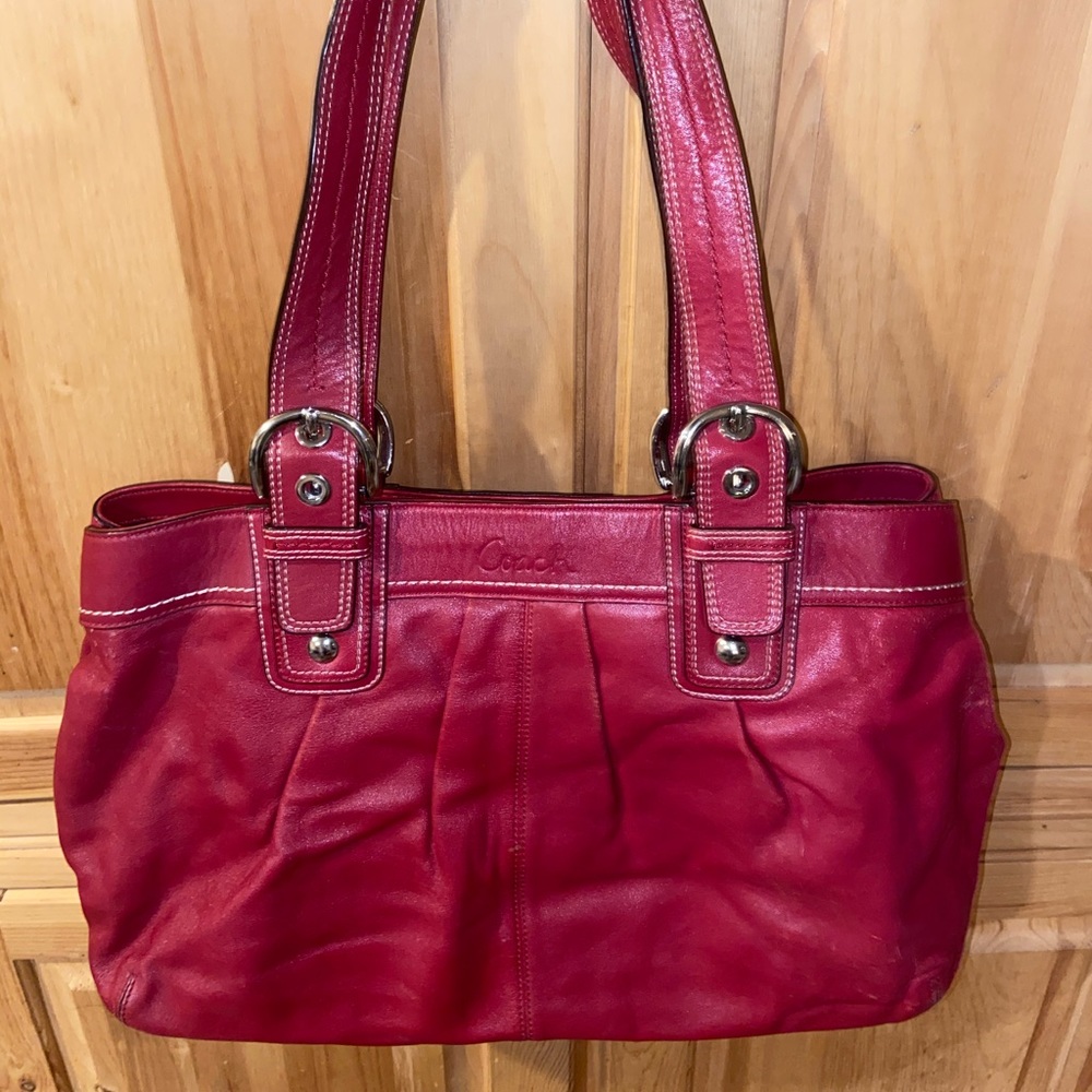 Coach Red Shoulder Bag